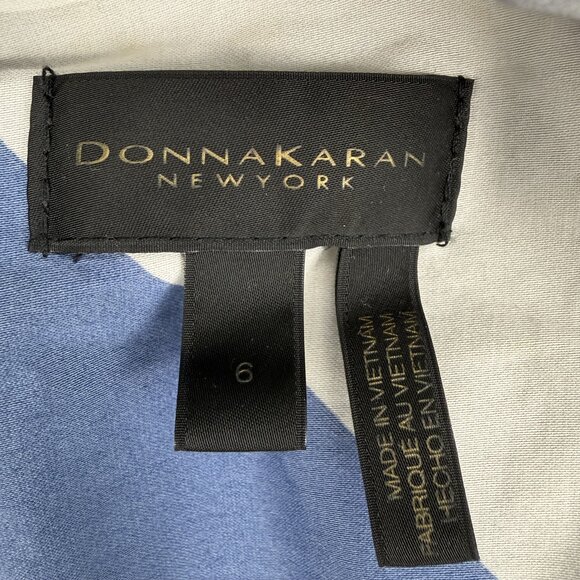 Donna Karan 1950s-Inspired Geometric Shirt Dress Midi Sz 6 - Picture 4 of 9